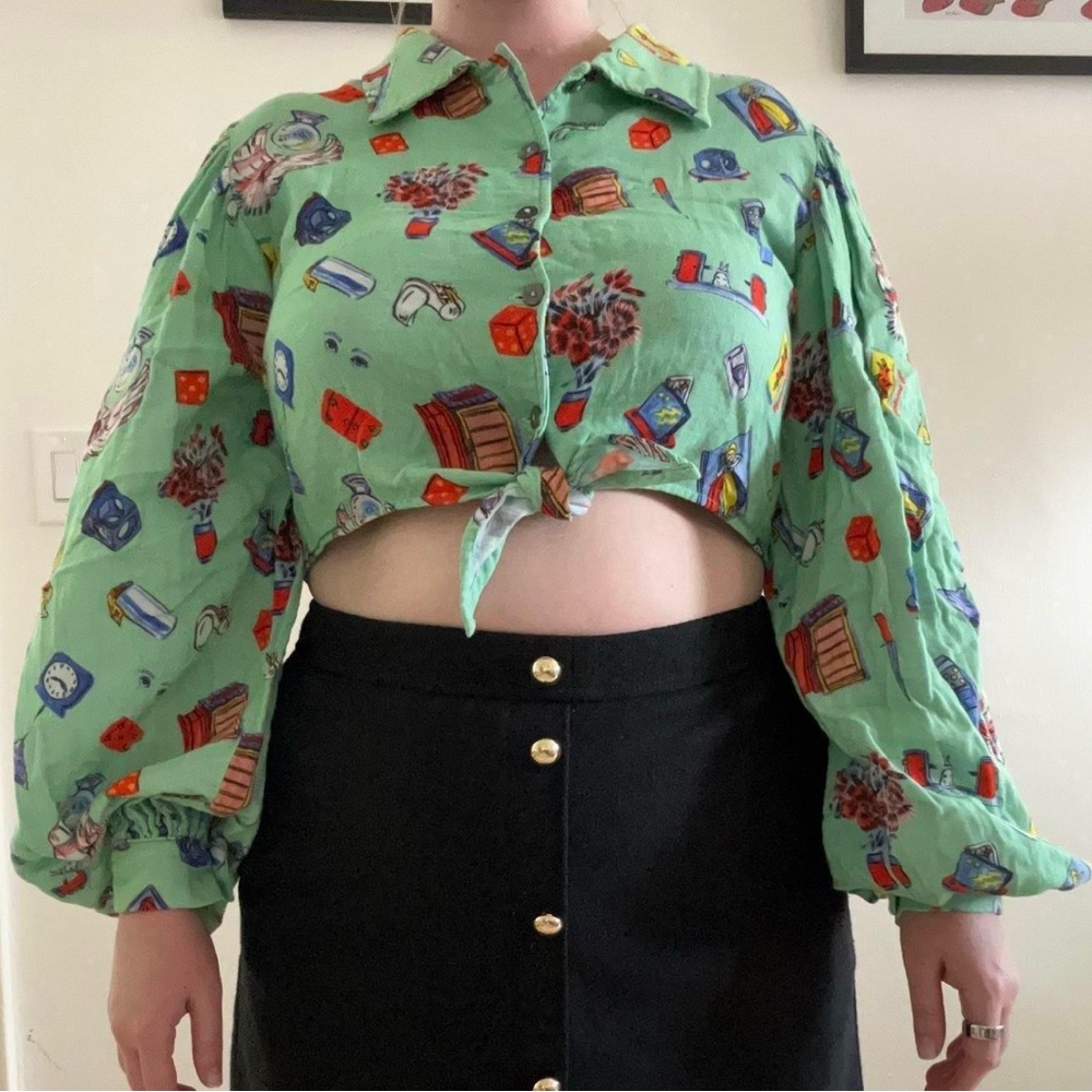 Fashion Brand Company Green Magic Blouse